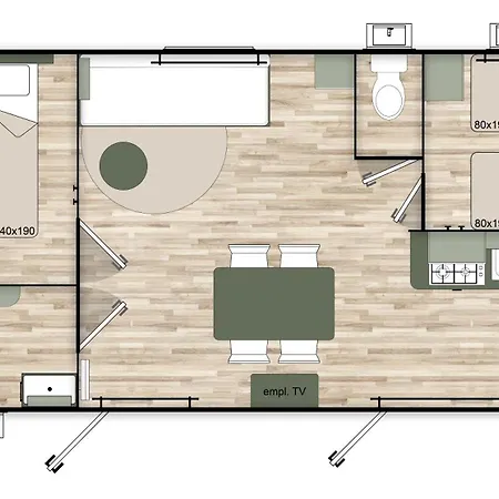 乐普依特斯鲁查斯露营酒店 营地 莱萨布勒-多洛讷
